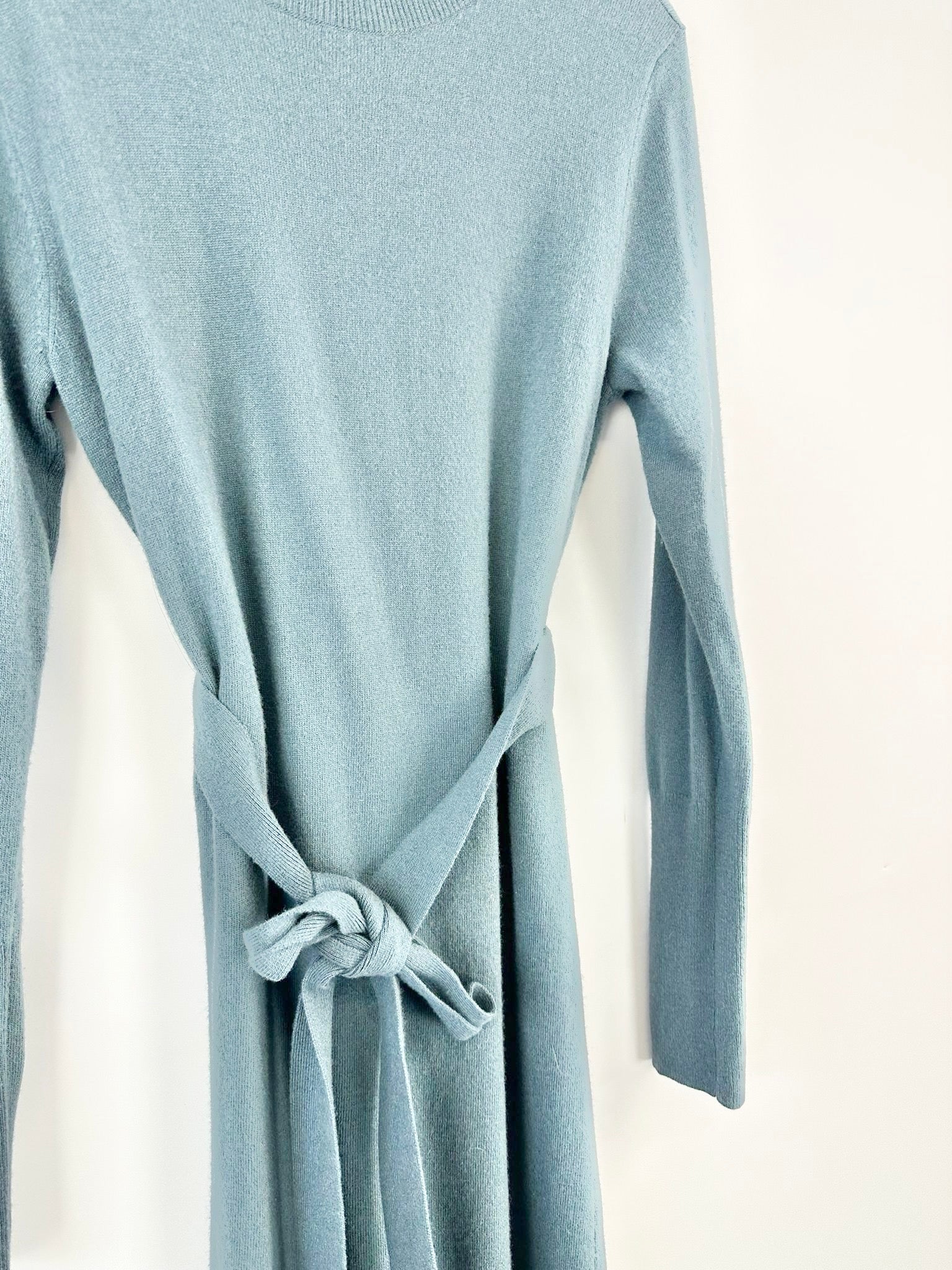 MFW Bul Mist Blue Knit Belted Maxi Dress - AU12