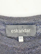 Eskandar Black Mohair & Merino Knit Poncho-Style Sweater - O/S