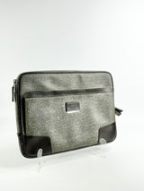 Tumi Black & Brown Fabric & Leather Laptop Case