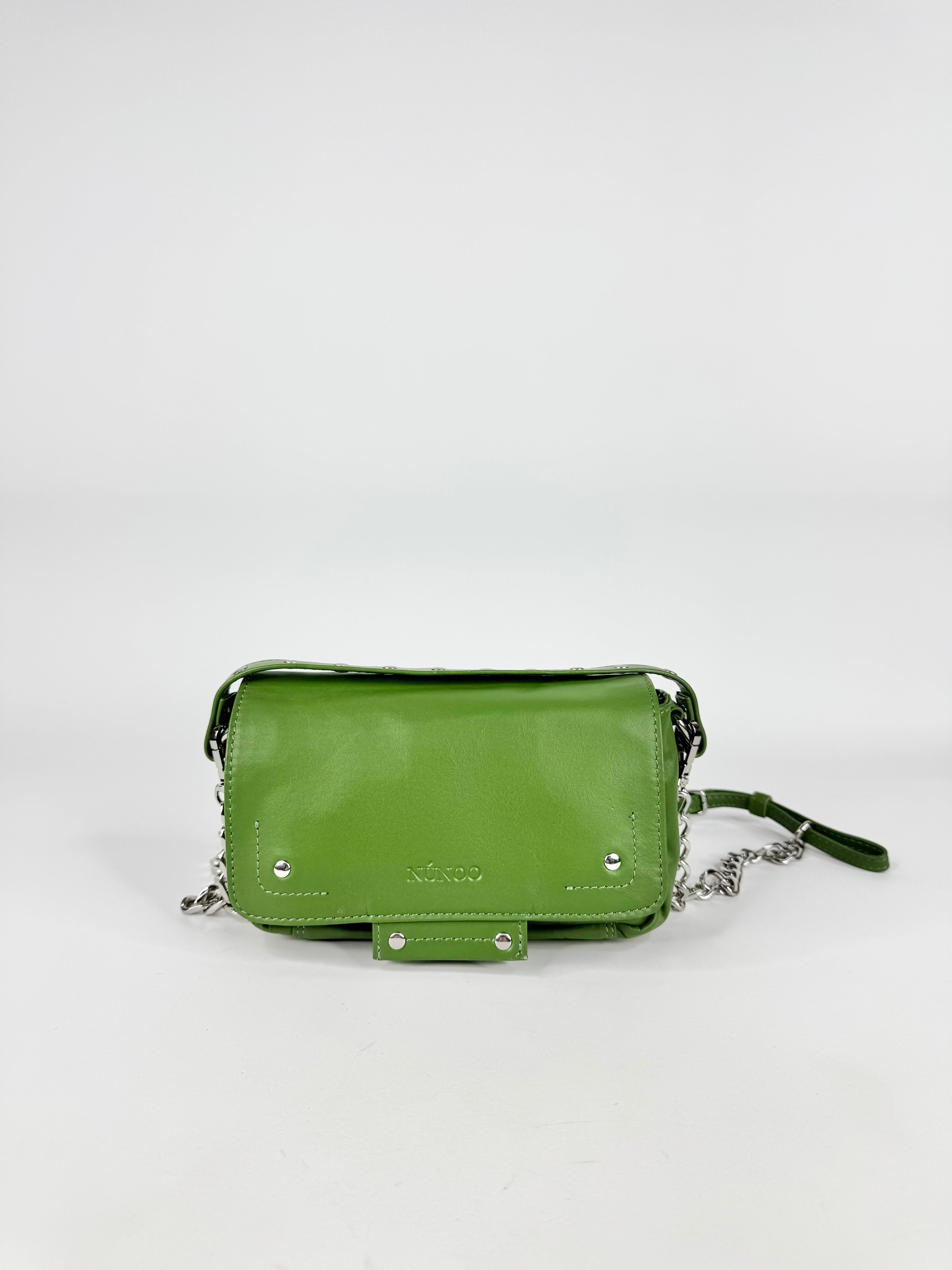 Núnoo Green Studded 'Small Honey Silky Jade' Leather Mini Bag NWT