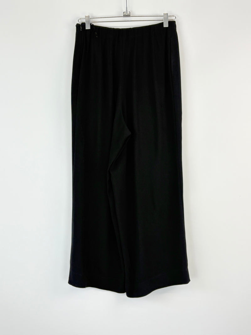 Kondo Black Wide-Leg Stretch Pants - AU10
