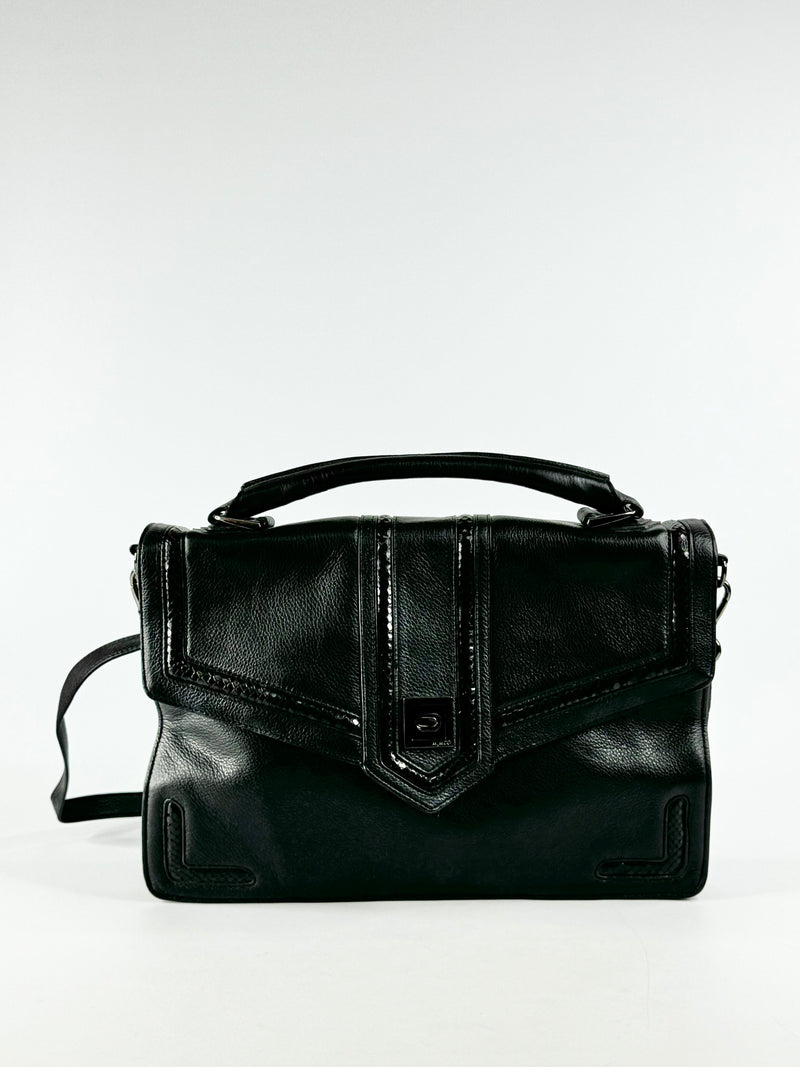 Mimco Black Grained Satchel