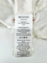 Maticevski 'Application' Ice Blue & Lime Green Beaded Panel Dress - AU8