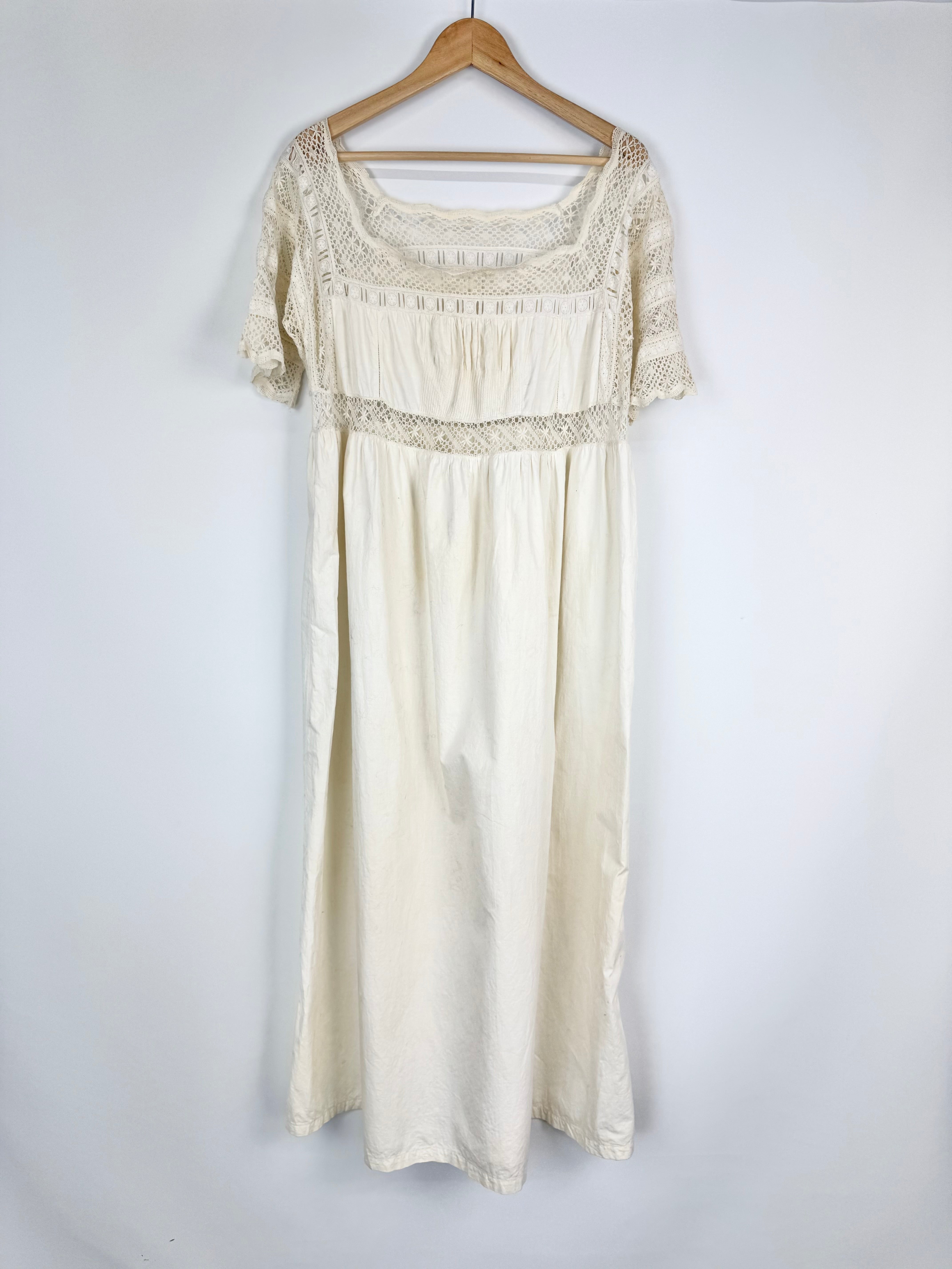 Vintage Edwardian Inspired Heirloom Lace Dress - AU12/14