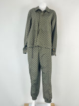 Emiliano Rinaldi Khaki Tech-Print Jacket & Pant Set - AU20