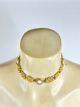 Vintage Costume Jewellery Gold Adjustable Choker