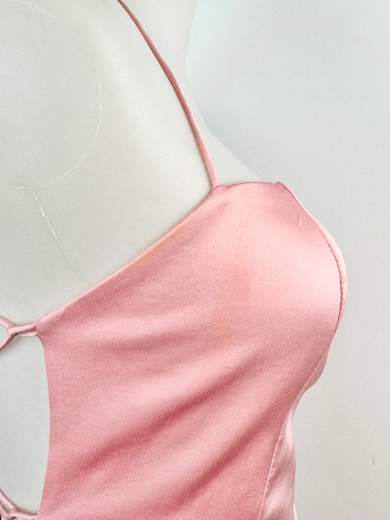 Manning Cartell Cherry Blossom Pink Silky Cocktail Dress - AU10