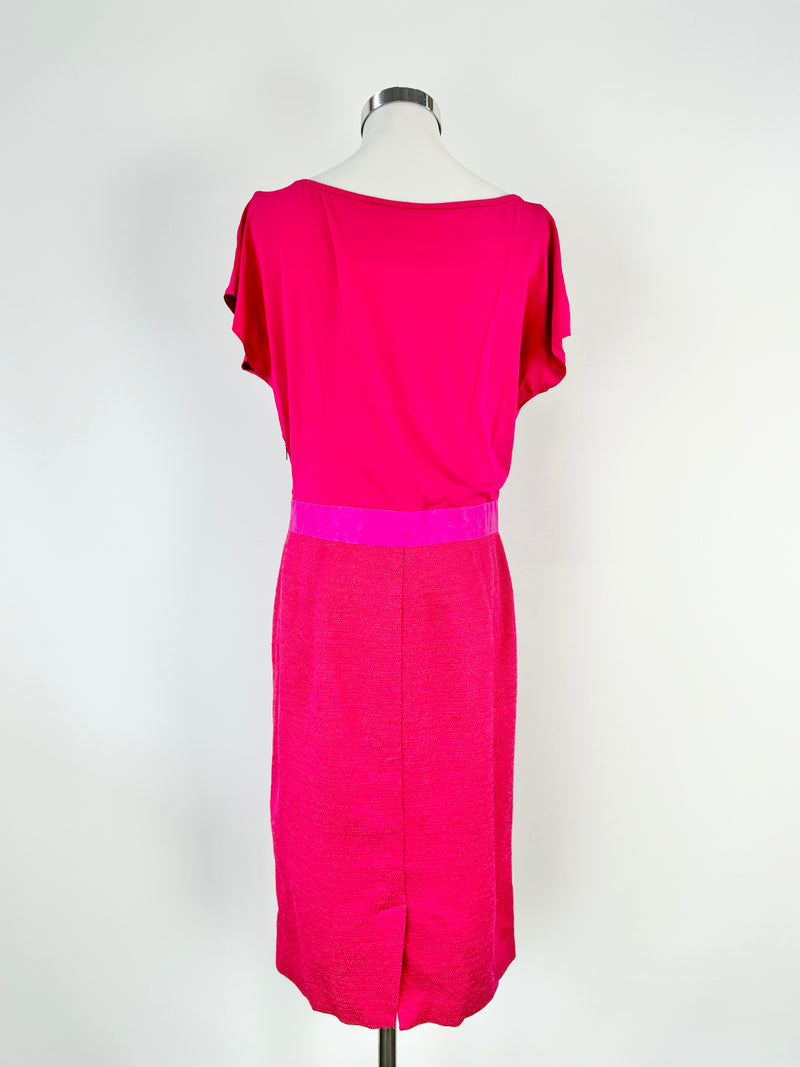 Max Mara Hot Pink Midi Dress - AU10/12