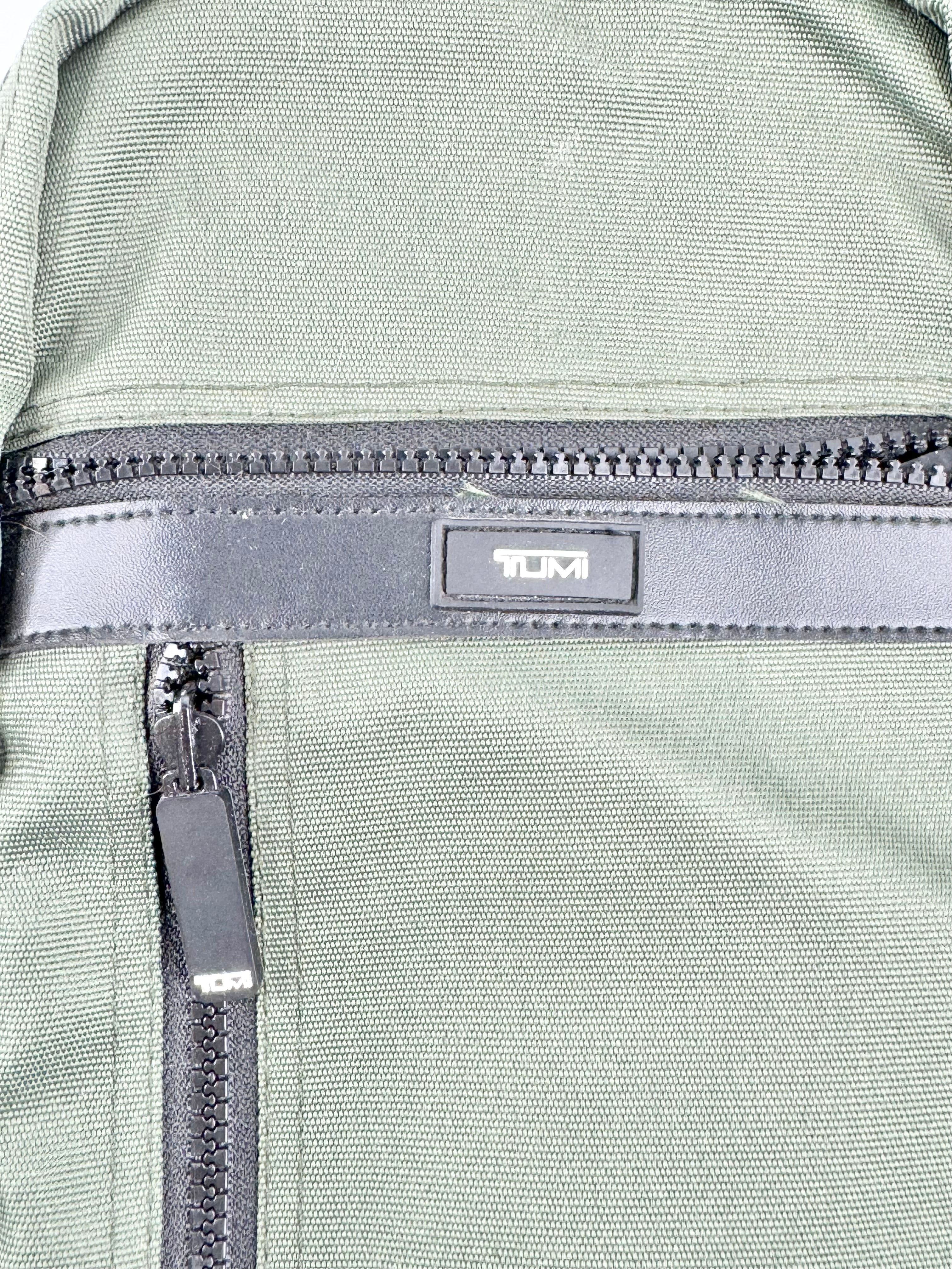 Tumi Pine Green Off Shoulder Bag & Bumbag Travel Set