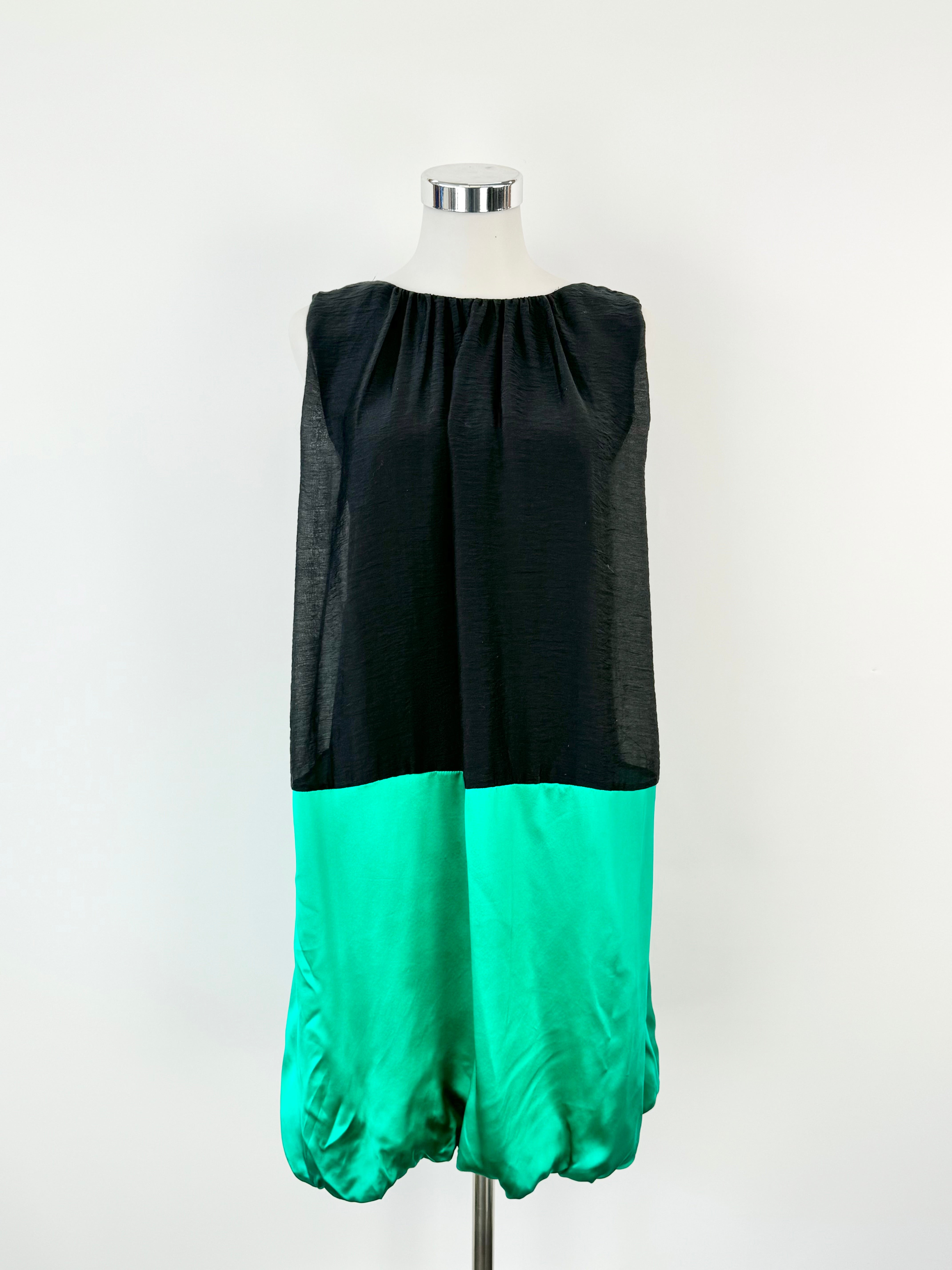 By Malene Birger 'Mireio' Black & Emerald Green Dress - AU8
