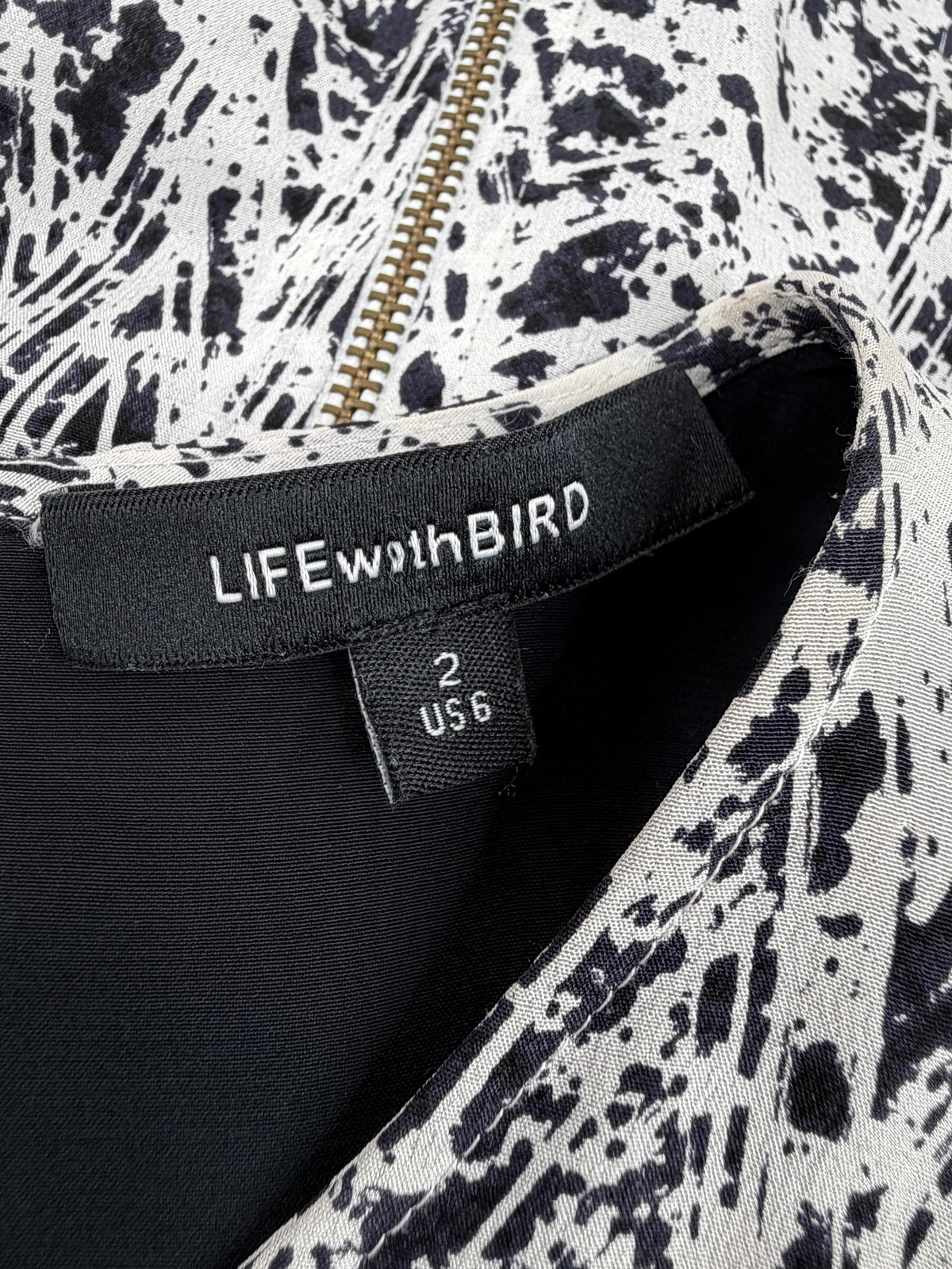Life with Bird Patterned Silk Summer Dress - AU10