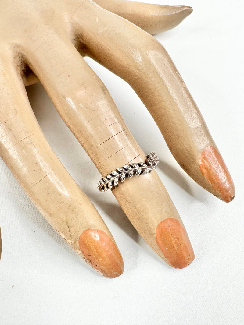 Pandora Silver Leaf Wishbone Ring