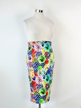 Max & Co Jewel Tone Patterned Pencil Skirt - AU14