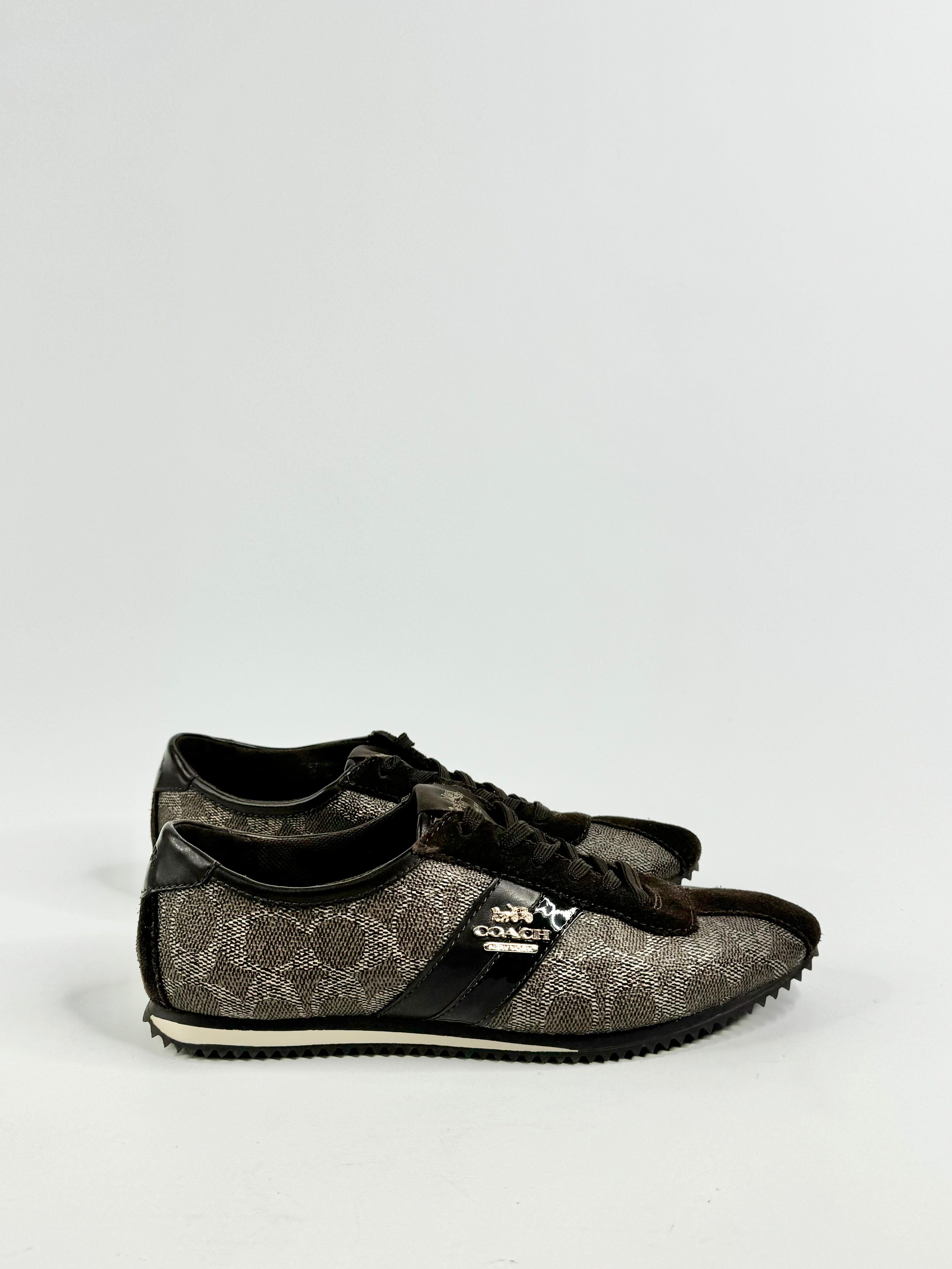 Coach Brown Pattern Casual Sneakers - EU38