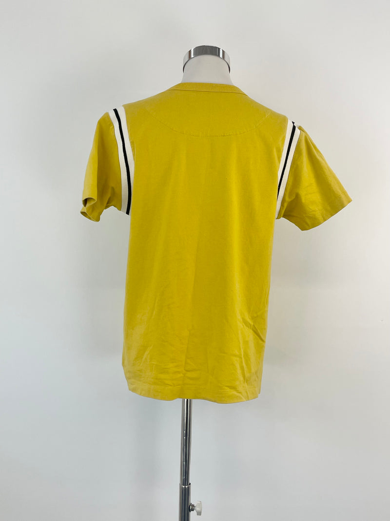 Kloke Mustard Yellow Contrast-Shoulder T-Shirt - AU8