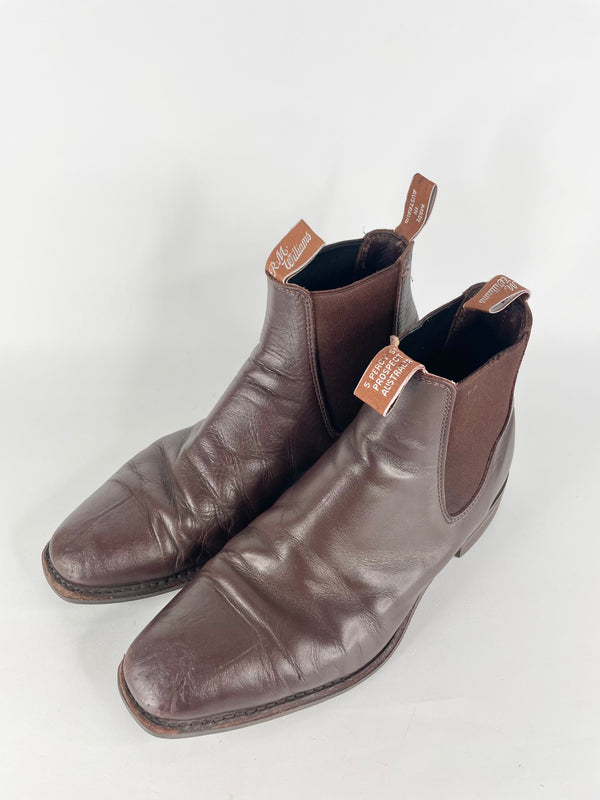 R.M. Williams Dark Brown Leather Boots - 10.5G