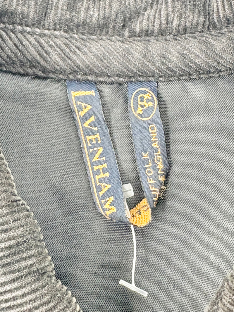 Lavenham Black Quilted & Corduroy Contrast Coat - AU10