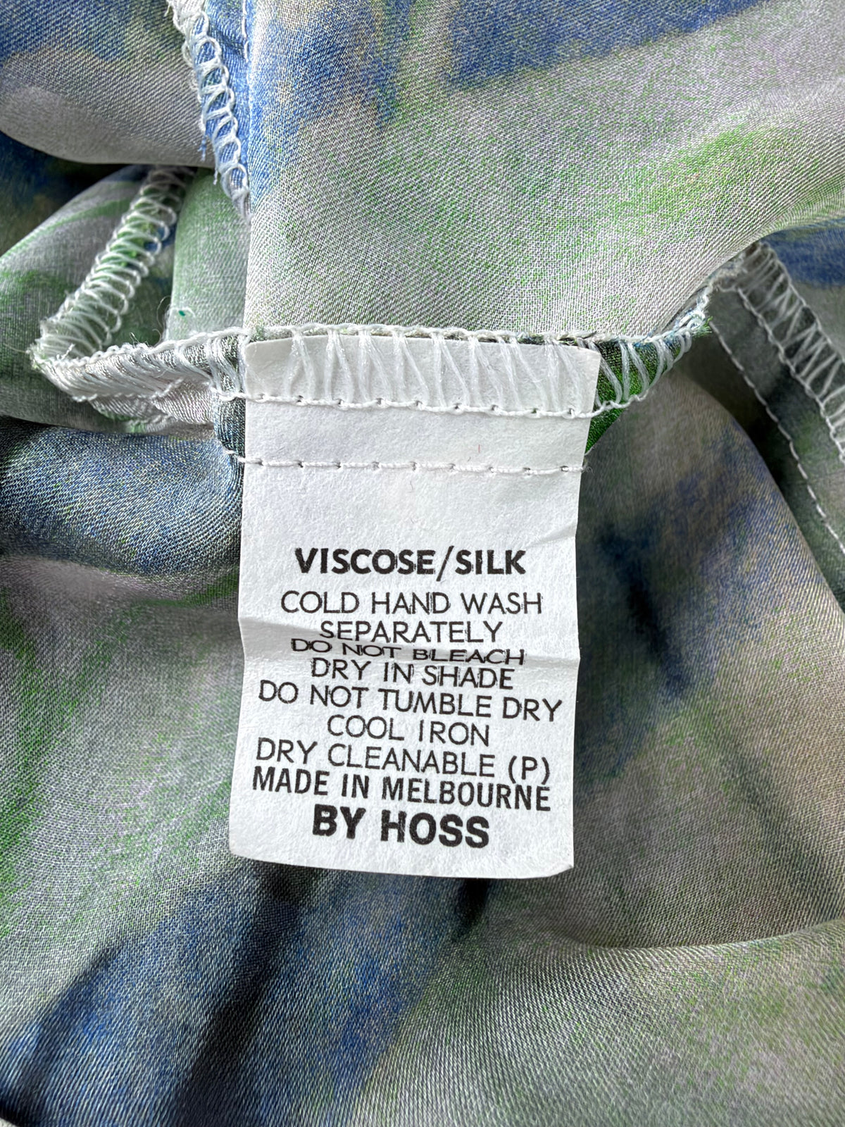 Hoss Watercolour Patterned Silk Blend Sheer Dress - AU12/14