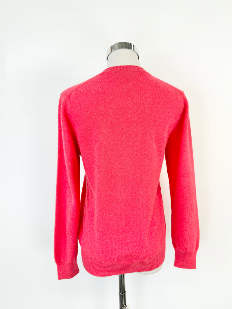 Hunter's Cerise Pink Cashmere Cardigan - AU10
