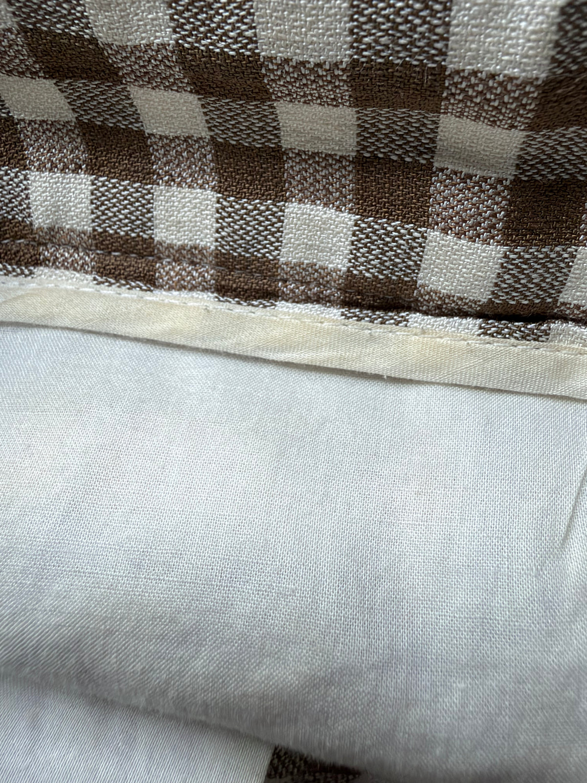 Scanlan Theodore Cream & Khaki Gingham Culottes - AU6