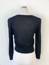 Sisely Black Coquette Cropped Cardigan - AU10