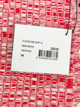 Scanlan Theodore Red & White Pleated Rib Shirt - AU10