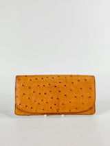 African Ostrich Tan Wallet