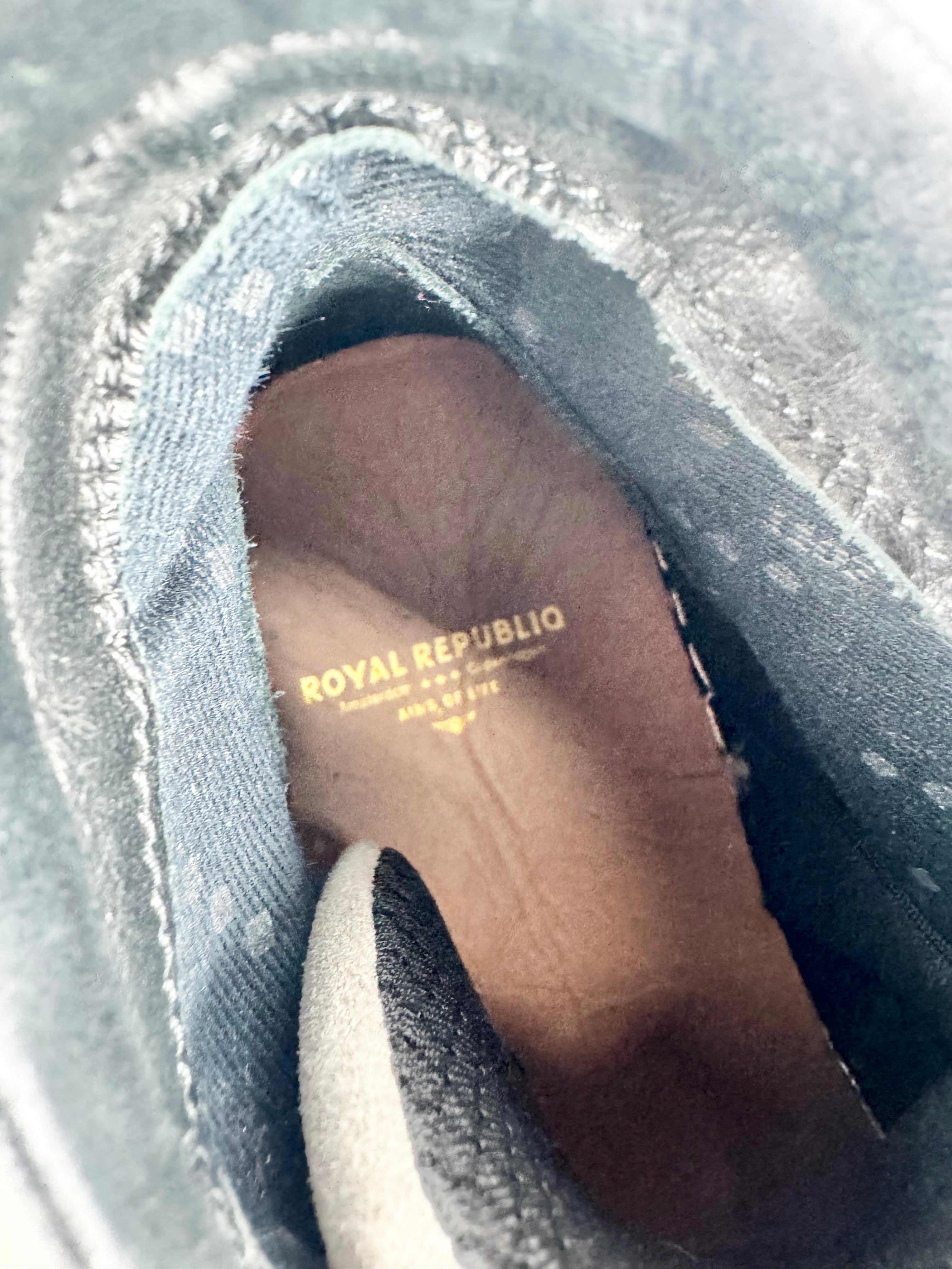 Royal Republiq Grey Suede Lace Up High Tops - EU40