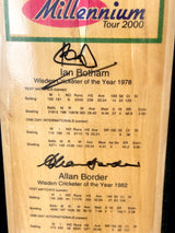 Signed & Framed Millennium Tour 2000 Cricket Bat