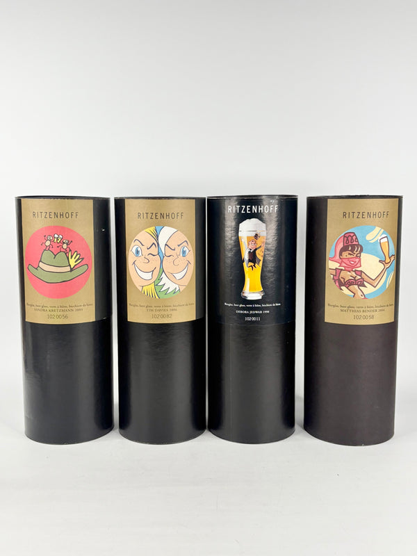Set of 4 Ritzenhoff Collectable Bier Glasses