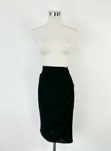 Morrison Black Gathered Midi Skirt - AU8/10