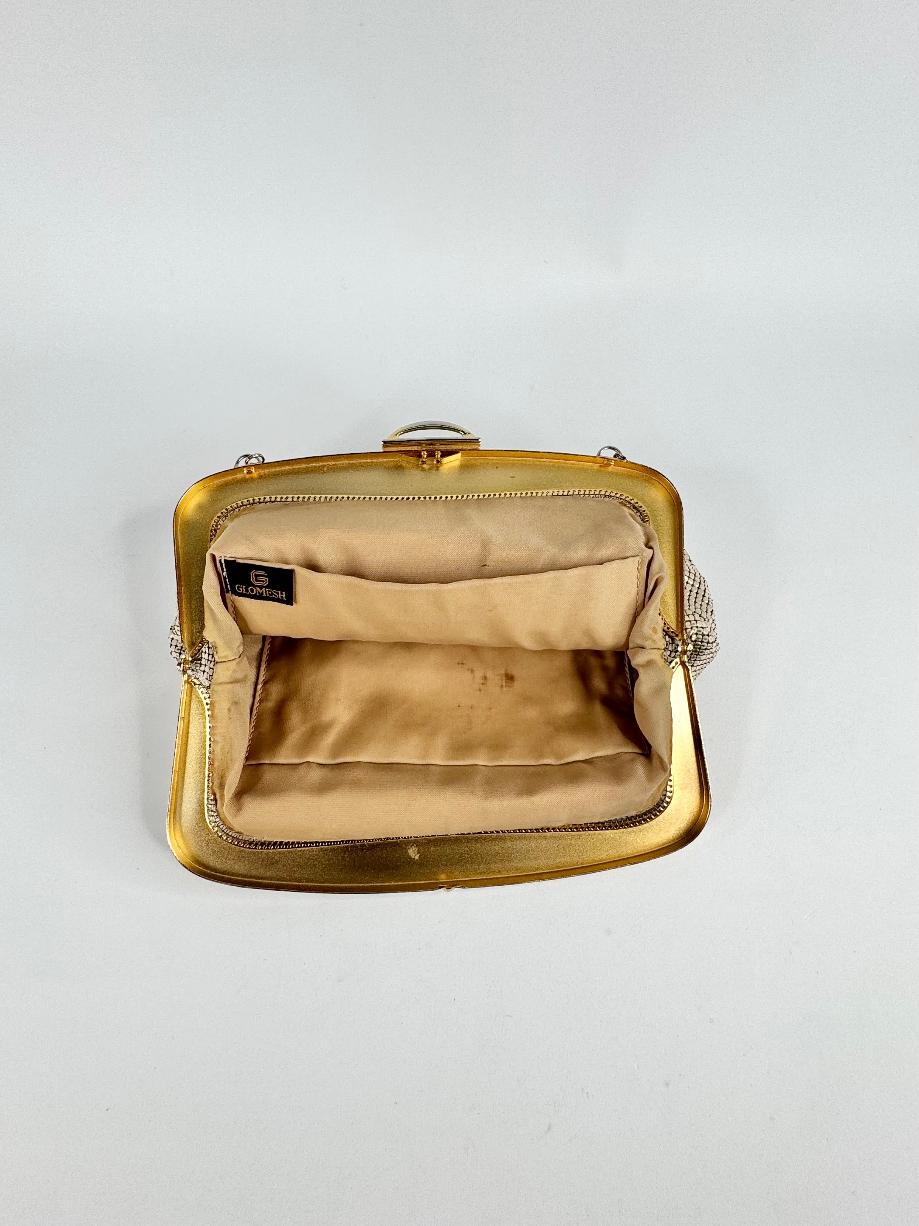 Vintage Upcycled Hand Painted Glomesh Bag
