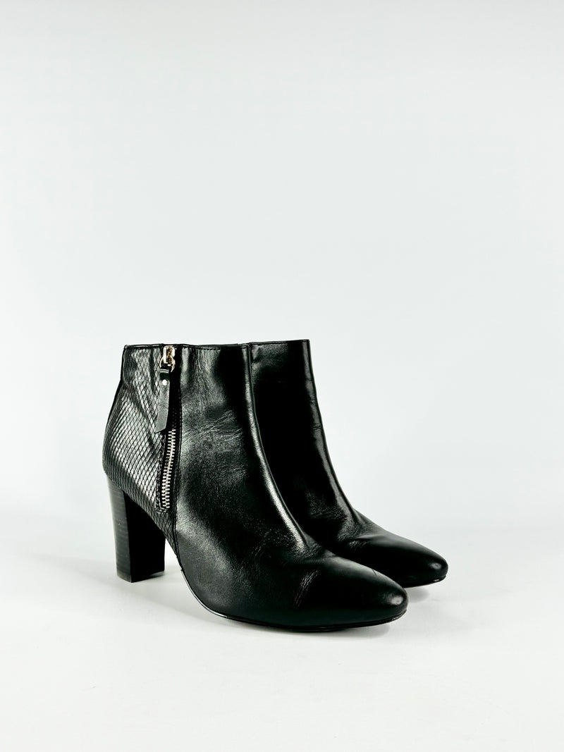 Jane Debster Black Zipper Ankle Boots - EU38