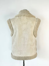 Ena Pelly Taupe Faux Fur Vest - AU10