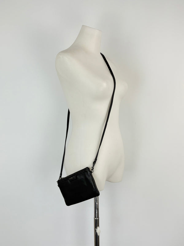 Mimco Black Leather 'Classico' Small Pouch