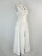 By Anthropologie White Tunic-Style Zip Up Dress - AU6/8