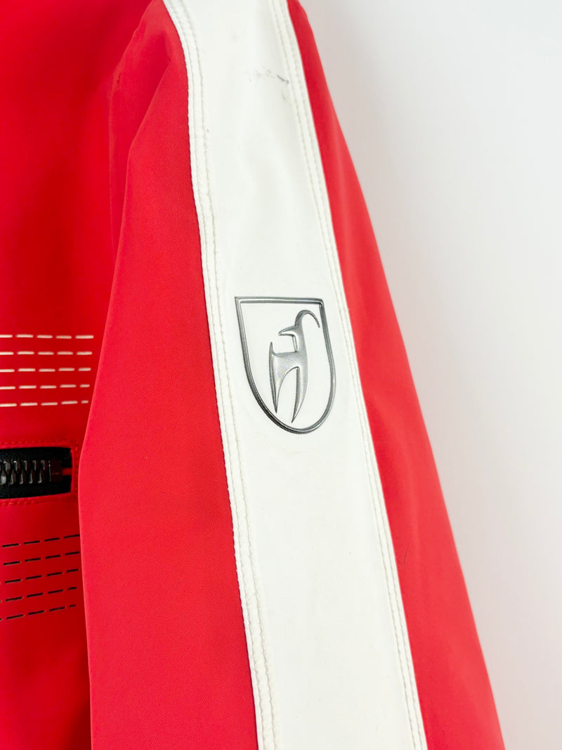 Toni Sailer Red & White Padded Ski Jacket - M