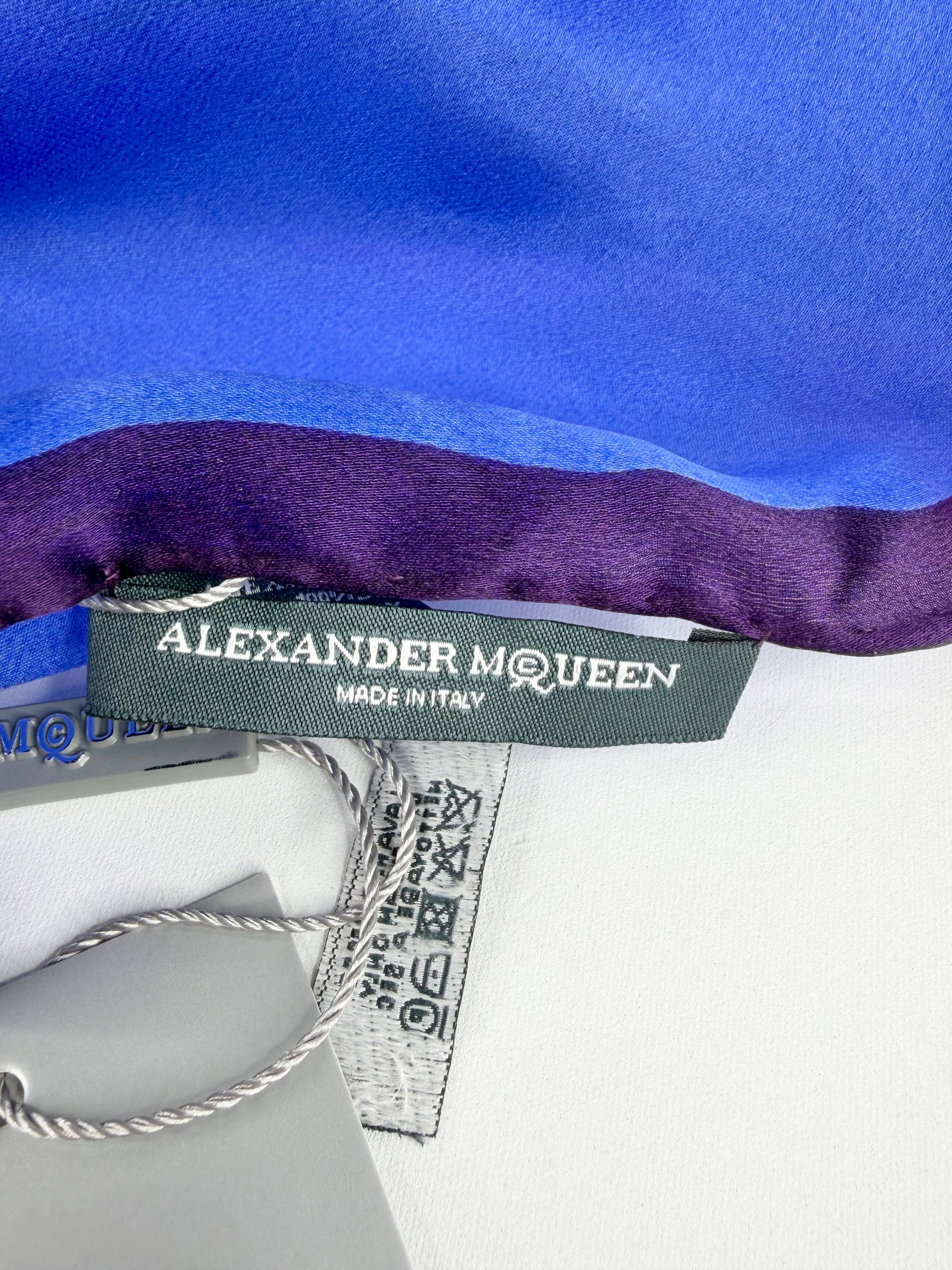 Alexander McQueen Flower Silk Scarf with Tags