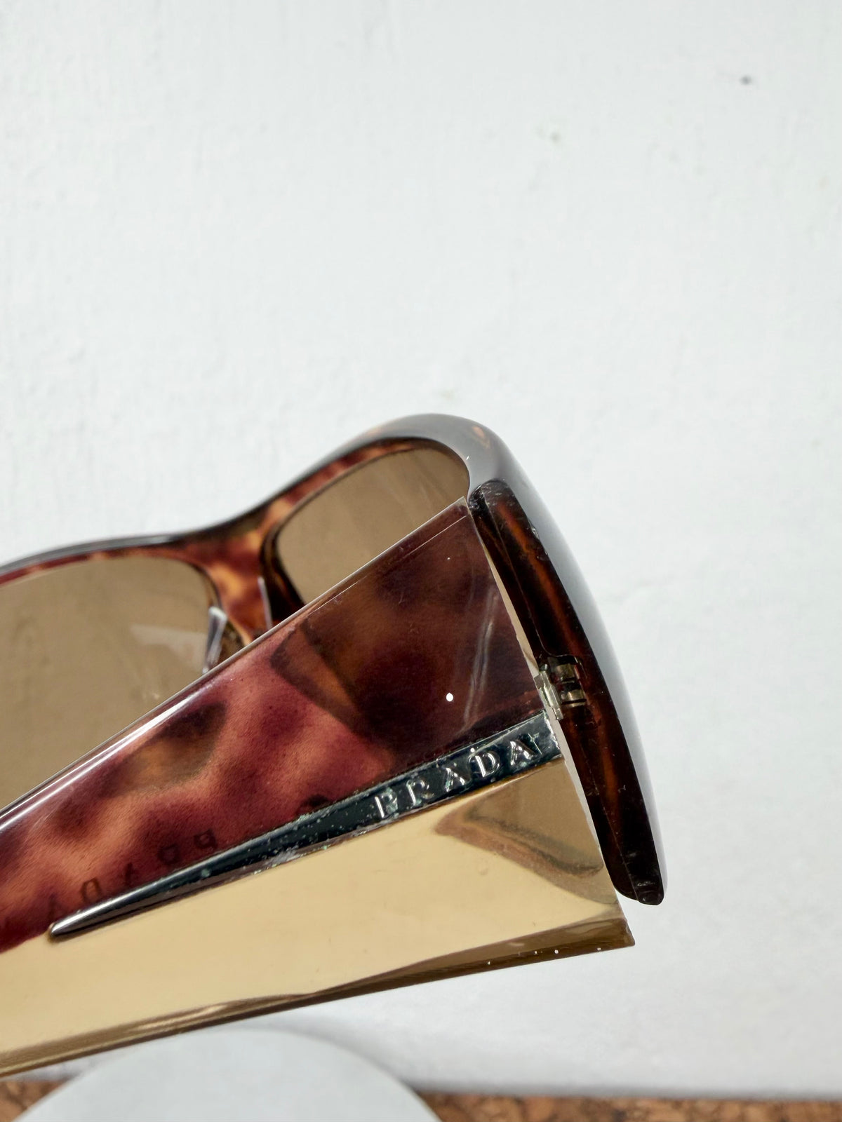 Y2K Prada Tortoiseshell Wrap Sunglasses