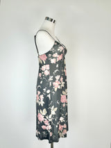 Zimmermann Pink Floral Grey Polyester Slip Dress - AU8