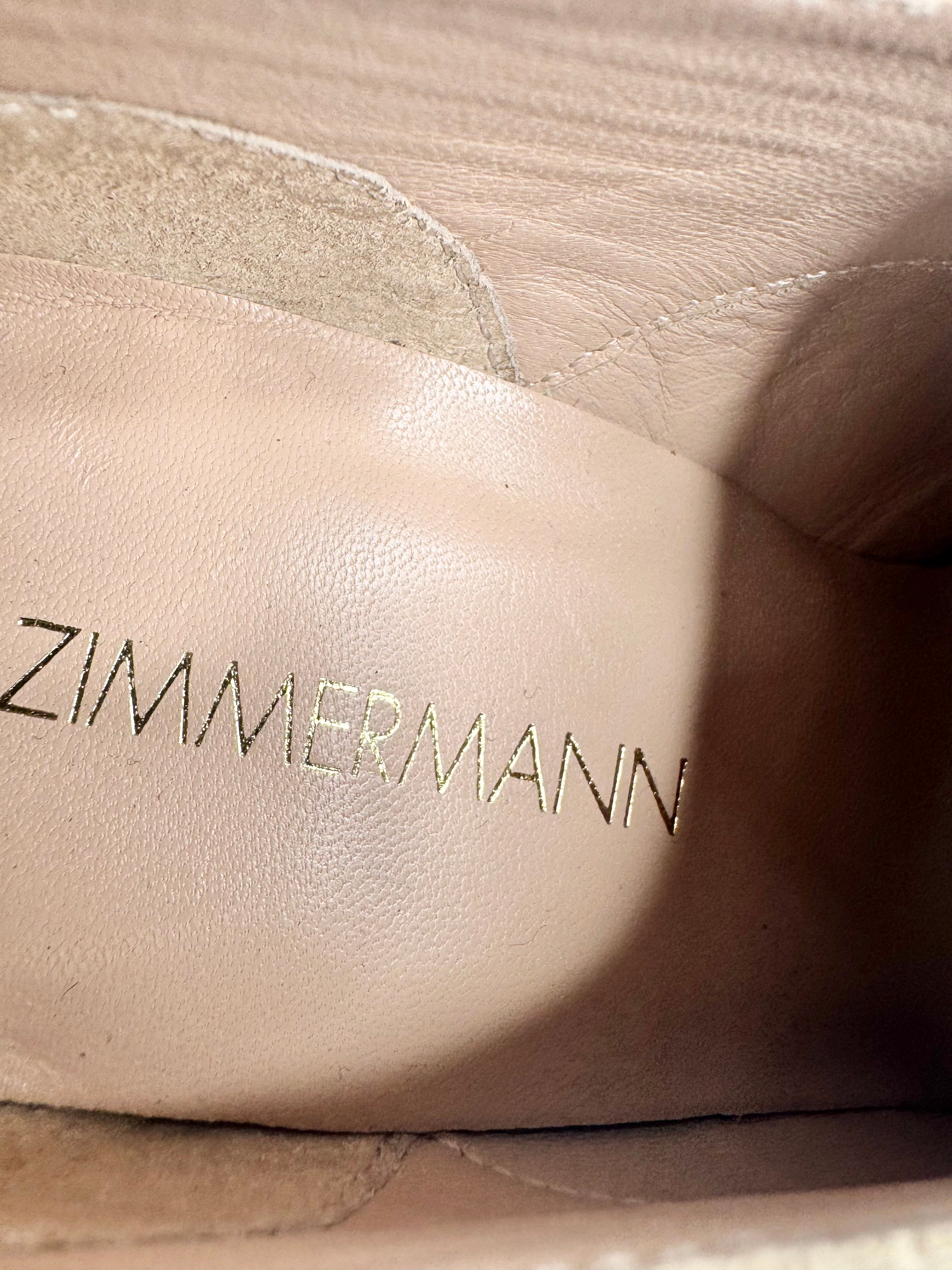 Zimmermann Beige Brogue Embossed Leather Heels NWT - EU37