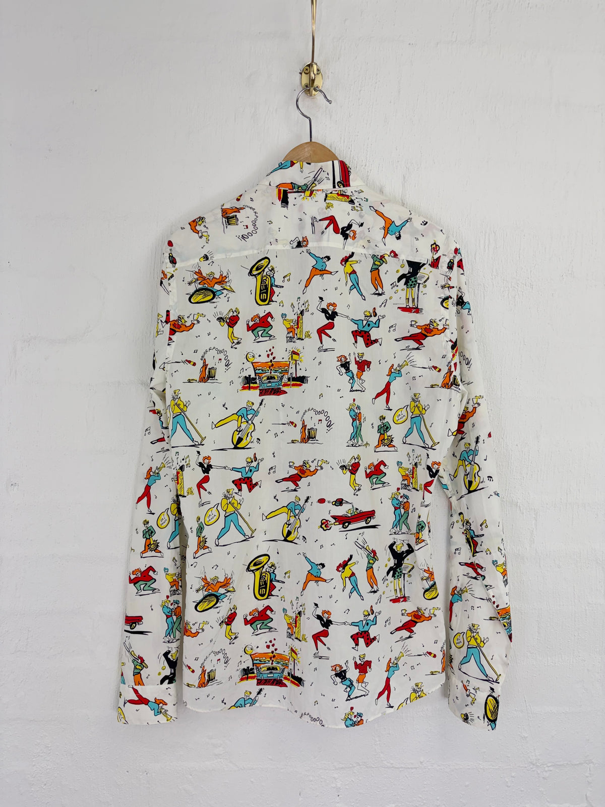 Prada Spring Summer 2012 Dance Americana Illustrated Shirt - 42