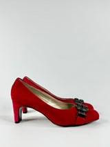 Trent Nathan Red Suede Heels - EU37