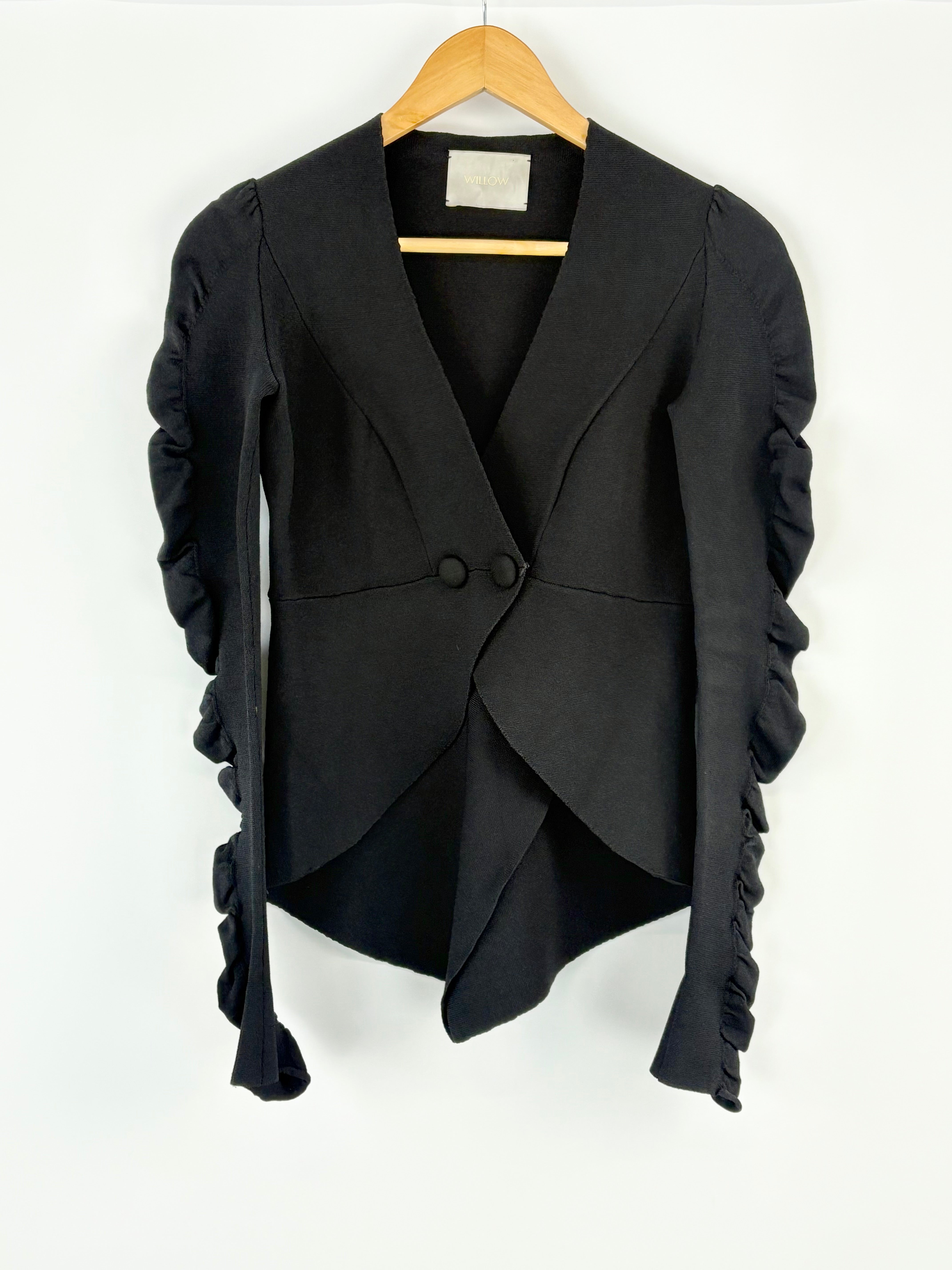 Willow Tailored Button Up With Frill Sleeve Detail Jacket  - AU8