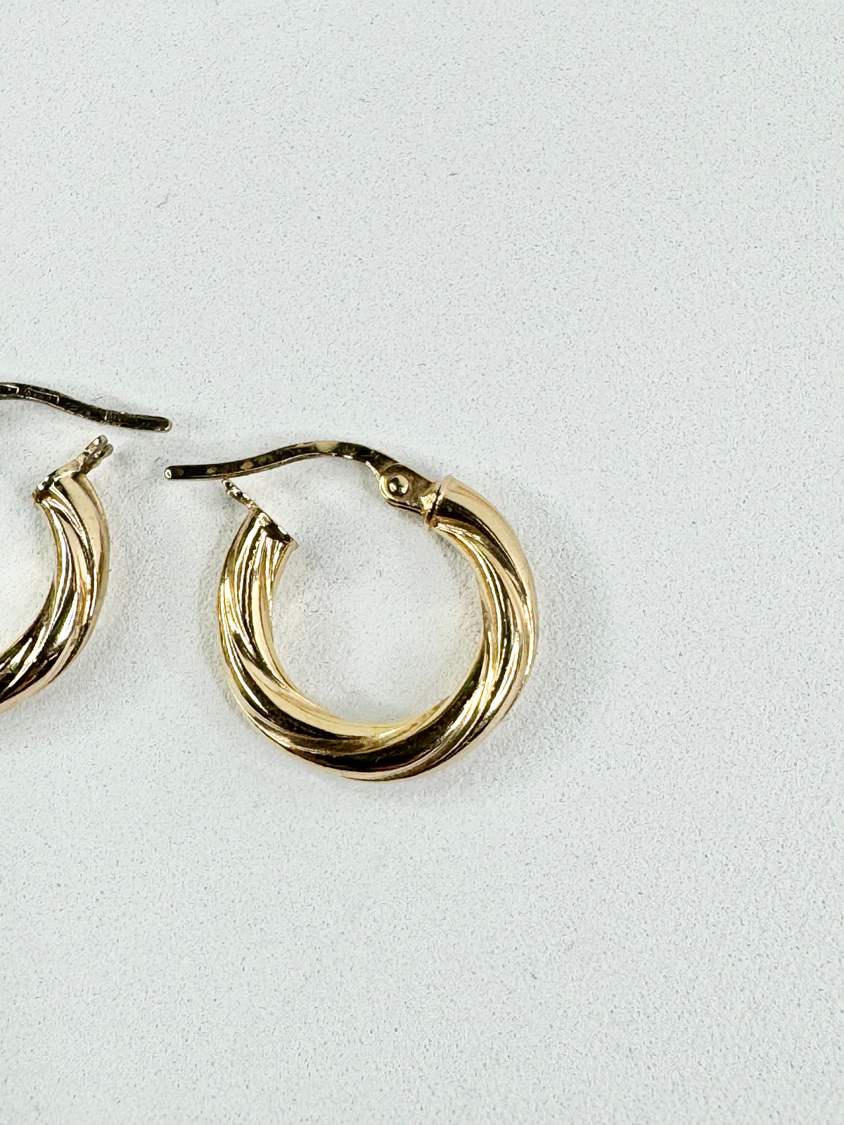 9ct Gold Twisted Hoop Earrings