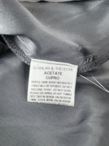 Vintage Scanlan Theodore Stone Grey Silky Dress - AU8/10