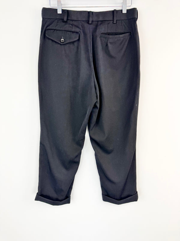 Black Comme des Garçons Wool Slacks - L