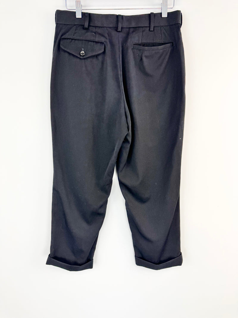 Black Comme des Garçons Wool Slacks - L