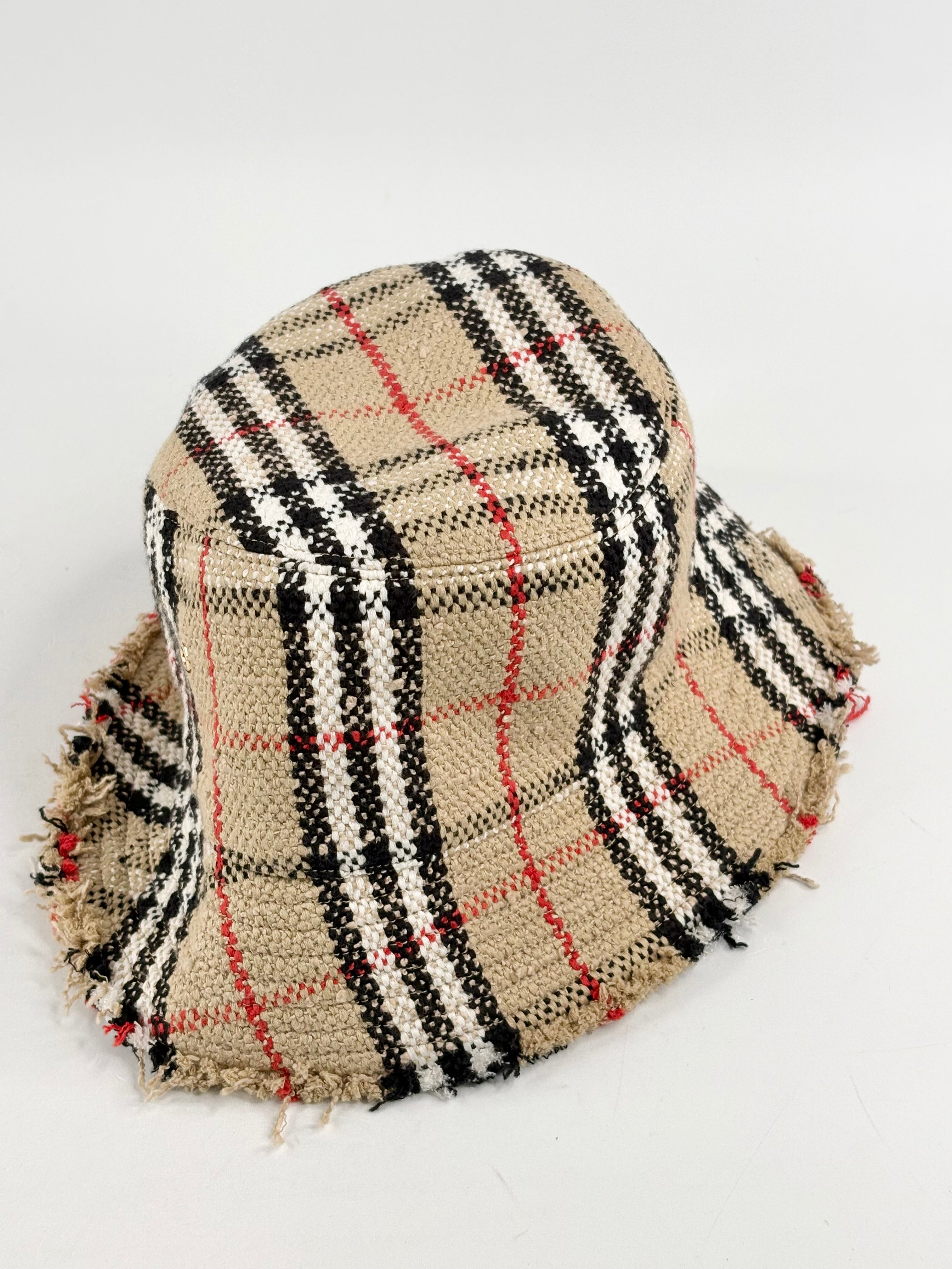 Burberry Vintage-Check Bouclé Bucket Hat