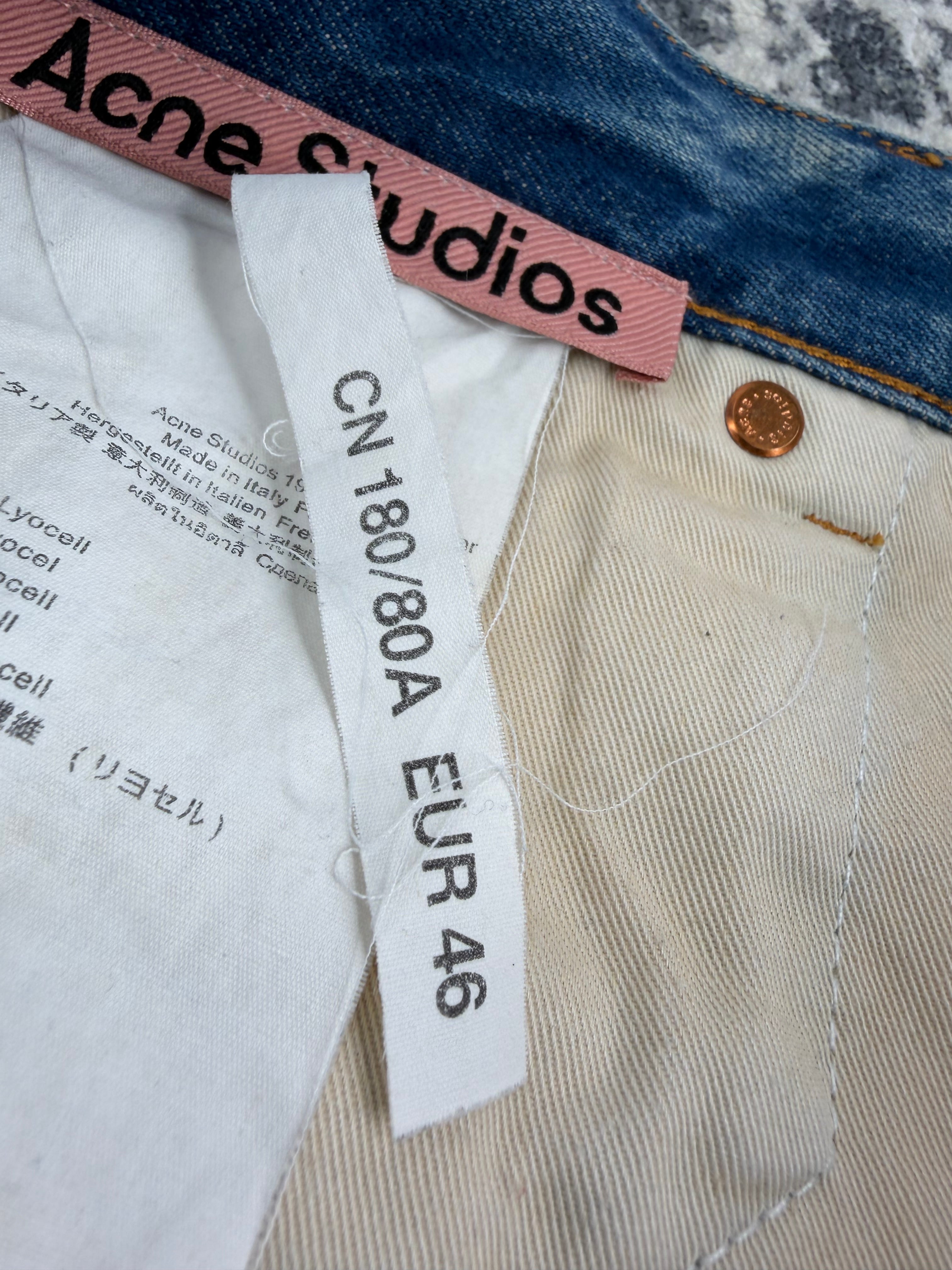 Acne Studios 1981M Relaxed Tapered Fit Paint Splatter Jeans - 46